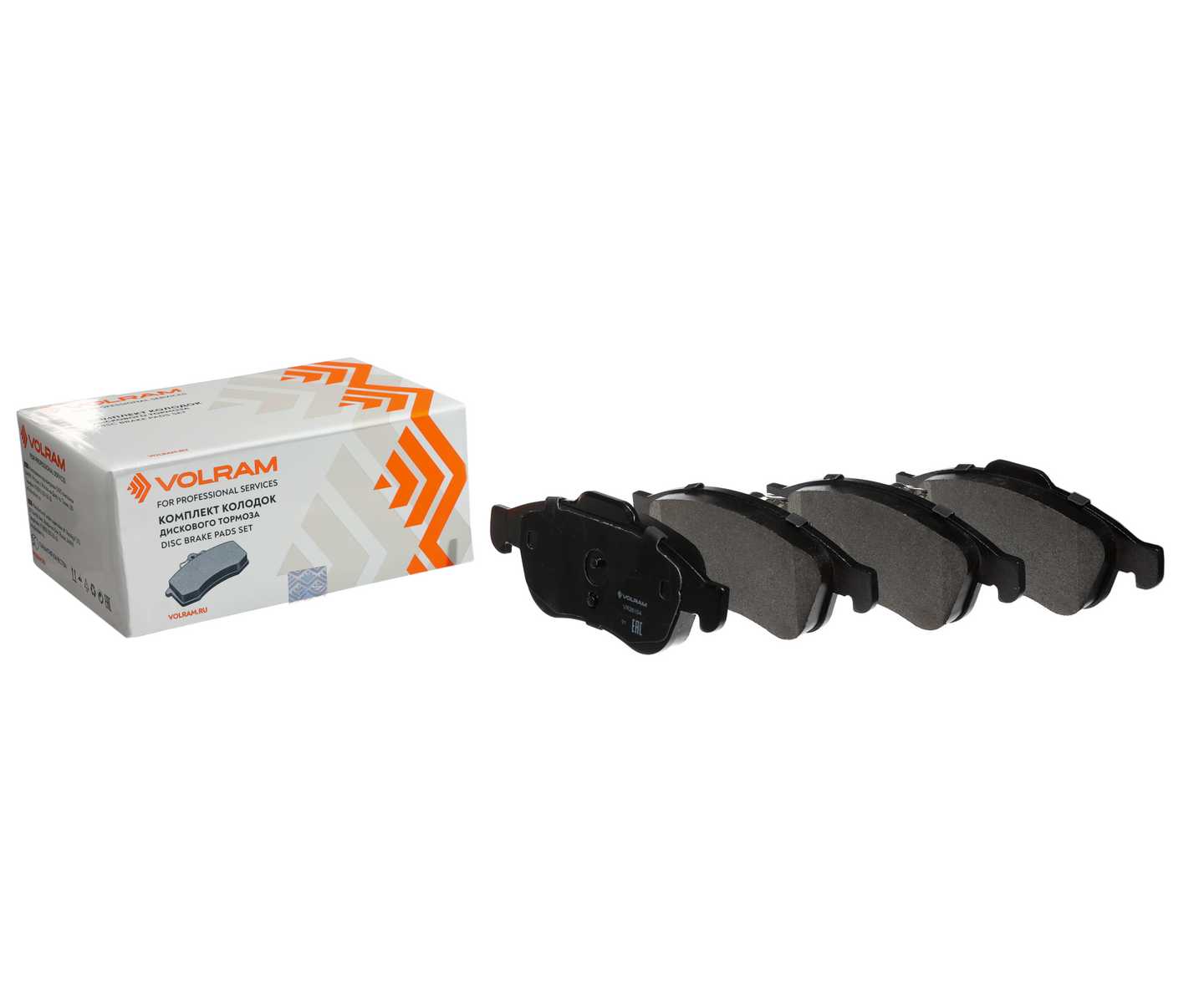 КОЛОДКИ ПЕРЕДНИЕ DUSTER 10-FLUENCE 10-MEGANE III 08- С УШКАМИ 155ММ (VOLRAM) VR26154