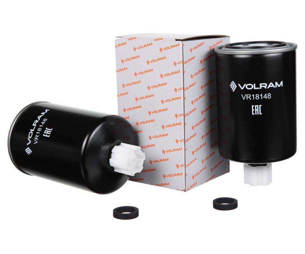 ФИЛЬТР ТОПЛИВНЫЙ  VOLRAM КАМАЗ 4308 (дв.Cummins B5.9-180) 03-10; CASE-IH; HYUNDAI; JCB; VR18148